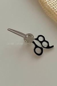 Metallic Gray Iron Brooch