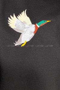 Modalamelif Ördek Nakışlı Kapüşonlu Sweat Siyah