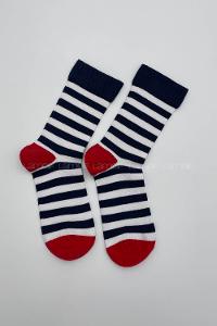Modalamelif Çizgili Çorap Lacivert