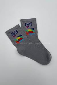 Modalamelif Block Party Çorap Gri