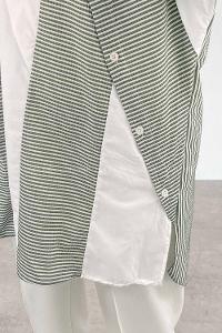 Modalamelif Asimetrik Garnili Tunik Yeşil