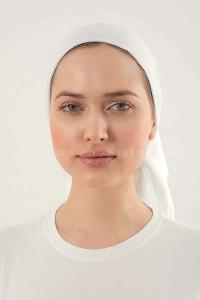 Lamelif Pamuklu İç Tülbent Beyaz