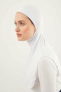 Lamelif Penye Boyunluklu Bone Beyaz