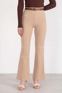 Modalamelif İspanyol Paça  Pantolon Bej
