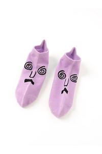 Lamelif 7 Çift Kadın Komik Yüzlü Çorap Seti