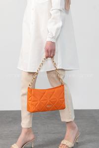 Orange Buckle Skin Hand Bag Arm Bag Bag