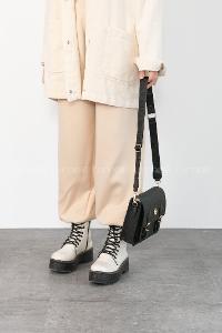 Black Buckle Skin Hand Bag Arm Bag Bag