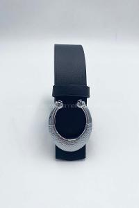 Modalamelif Oval Desenli Kemer Gümüş