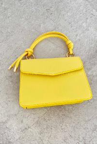 Yellow Buckle Skin Hand Bag Arm Bag Bag