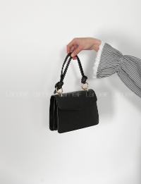 Black Buckle Skin Hand Bag Arm Bag Bag