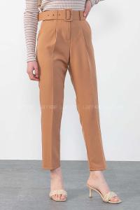 Modalamelif Geniş Kemerli Pantolon Camel