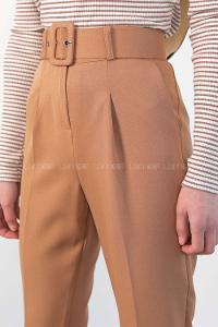 Modalamelif Geniş Kemerli Pantolon Camel