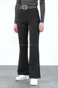 Modalamelif İspanyol Paça  Pantolon Siyah