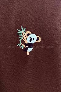 Modalamelif  Koala Nakışlı Kapüşonlu Tunik Acı Kahve