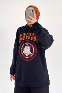Modalamelif ya_rasa Kol Berkeley Sweatshirt Siyah
