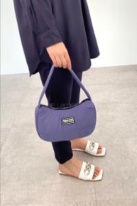 Lilac Buckle Skin Hand Bag Bag