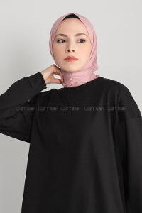 Modalamelif Çıtçıtlı Pratik Penye Hijab Bone Pudra
