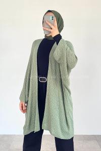 Modalamelif Yarasa Kol Hırka Çağla