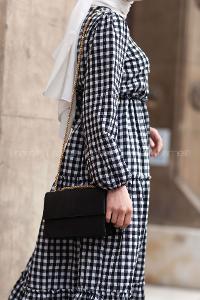 Lamelif Kuşgözü Kapaklı Çanta Siyah