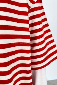 Red Crew Neck Short Arm Cotton Unprinted T-shirt