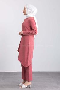 Rose Crew Neck Long Arm Without Accessories Ayrobin Regular Trousers Comfortable Suit