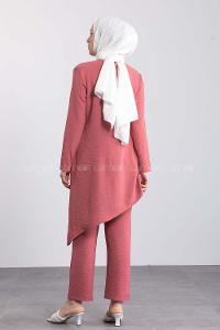 Rose Crew Neck Long Arm Without Accessories Ayrobin Regular Trousers Comfortable Suit