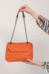 Lamelif Dikişli Pastelya Çapraz ÇantaTuruncu