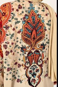 Beige Shirt Collar Long Arm Cotton Unprinted Shirt