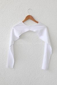 White Medium Crew Neck Long Arm Unprinted Oversleeve