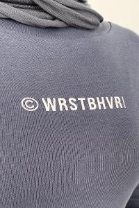 Light Blue Crew Neck Long Arm Without Accessories Printed Blouse