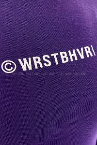 Purble Crew Neck Long Arm Without Accessories Printed Blouse