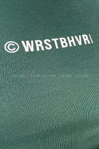 Emerald Green Crew Neck Long Arm Without Accessories Printed Blouse