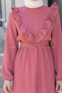 Modalamelif Önü Fırfırlı İkili Takım Gül