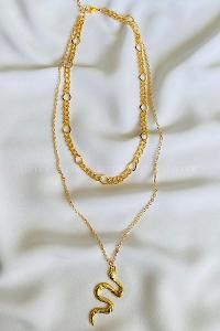 Gold Gold Straight Necklace