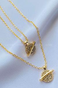 Gold Gold Straight Necklace