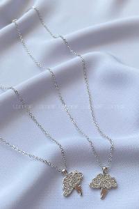 Silver Gold Straight Necklace