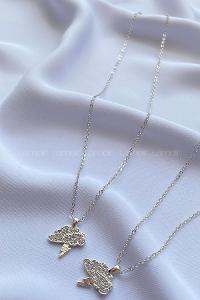 Silver Gold Straight Necklace