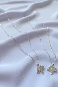 Silver Gold Straight Necklace