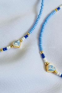 Blue Gold Straight Necklace