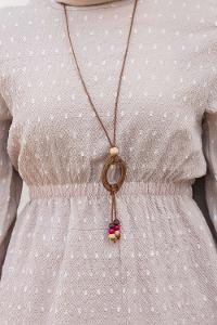 Stone Medium Crew Neck Cotton Unprinted Tunic