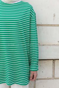 Green Crew Neck Long Arm Unprinted Sweatshirt