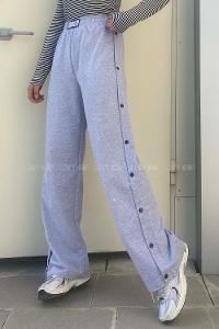 Modalamelif Brooklyn Yanı Çıtçıtlı Eşofman Gri