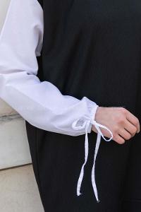 Black Crew Neck Long Arm Without Accessories Crepe Fabric Regular Trousers Comfortable Suit