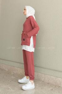 Rose Hood Neck Long Arm Without Accessories Ayrobin Elastic Trousers Comfortable Suit