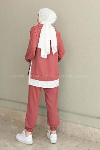 Rose Hood Neck Long Arm Without Accessories Ayrobin Elastic Trousers Comfortable Suit