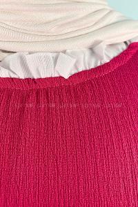 Fuchsia Crew Neck Long Arm Without Accessories Crepe Fabric Regular Trousers Comfortable Suit