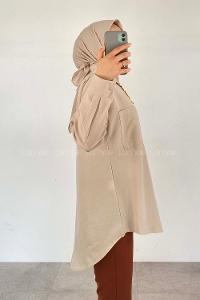 Stone Shirt Collar Long Arm Cotton Unprinted Shirt