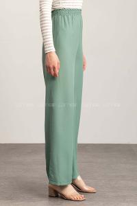 Mint Green Cotton High Waist Comfortable Pants