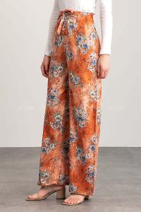 Salmon Cotton High Waist Comfortable Pants