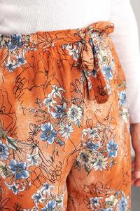 Salmon Cotton High Waist Comfortable Pants